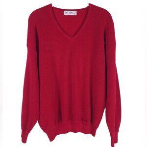 St. Croix Shop‎ USA🇺🇸MADE V neck Knit Pullover Sweater Cotton Microfiber SMALL